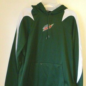 Mountain Dew Hoodie,Size L,Green,White,Long Sleeve